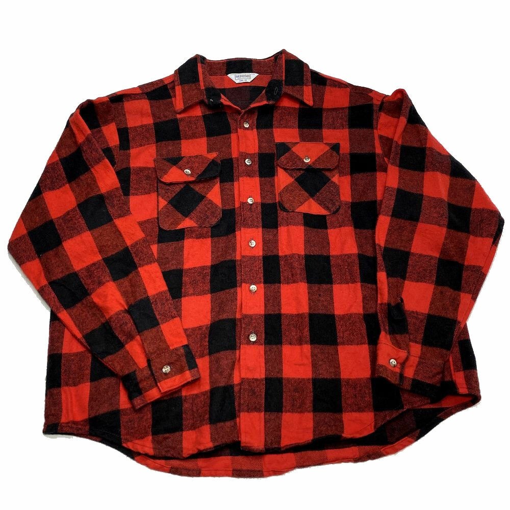 Five Brother Buffalo Plaid Button Shirt 2XL 18 Thick Cotton Hunting Outdoors Men